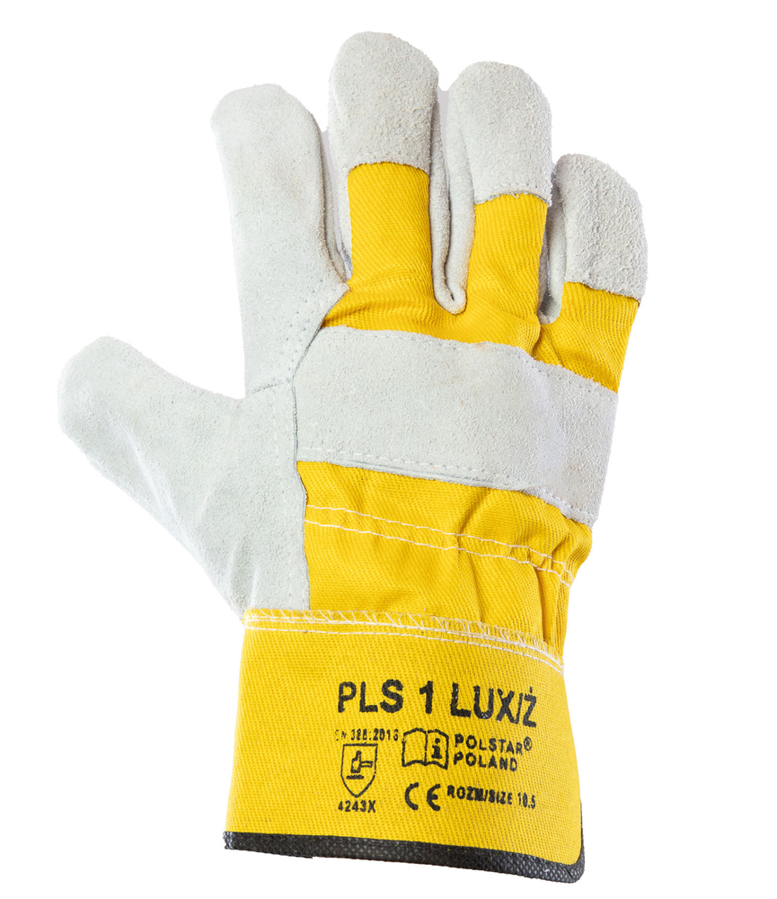 Rękawice robocze PLS PLS-1 LUX/Ż KAT. II RSP3 Żółty rozm.10.5 1